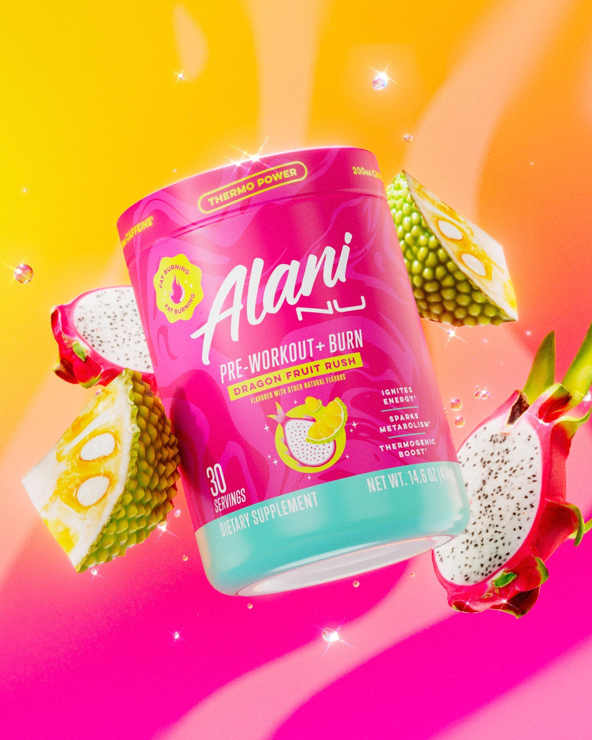 Alani Nu Pre-Workout+ Burn - Dragon Fruit Rush N0 - image 4