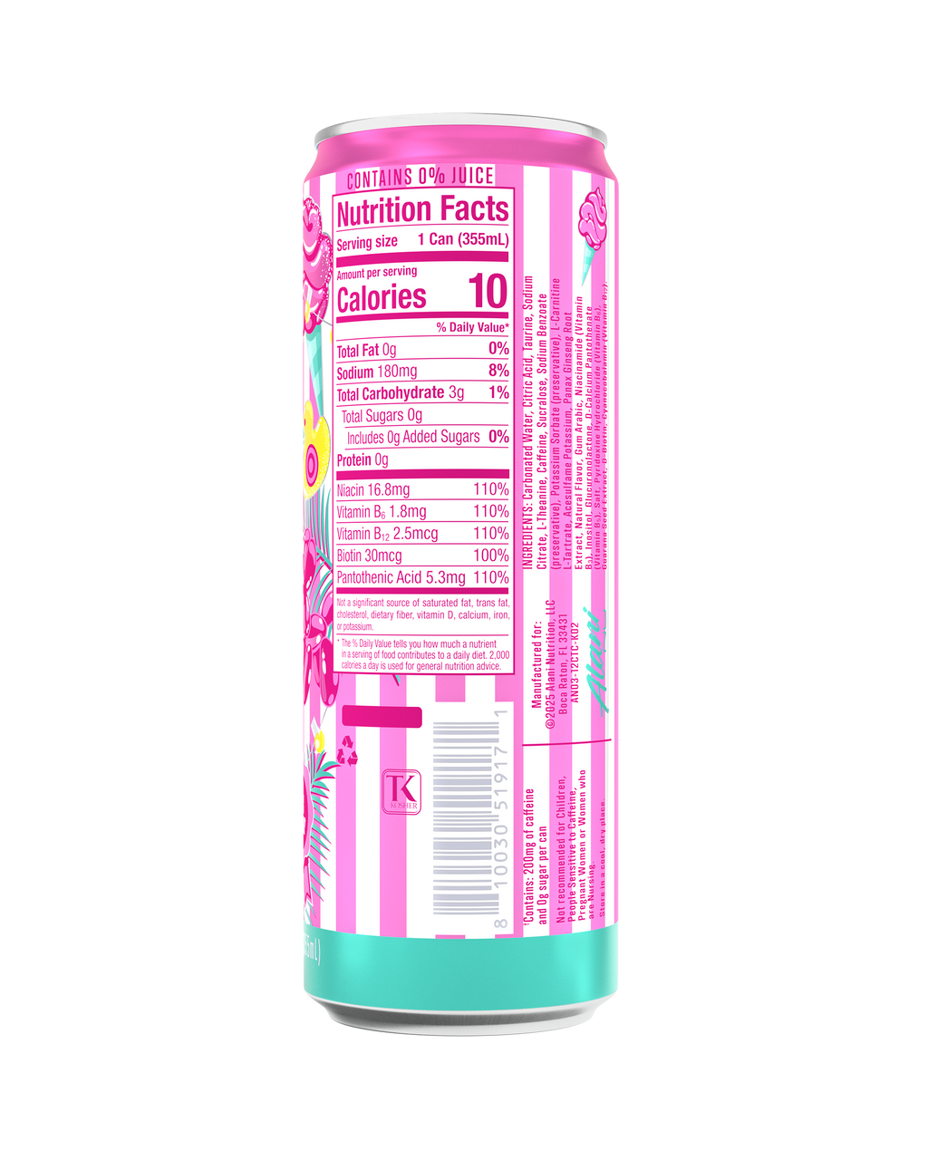 Alani Nu Energy Drink - Cotton Candy D3 - image 3