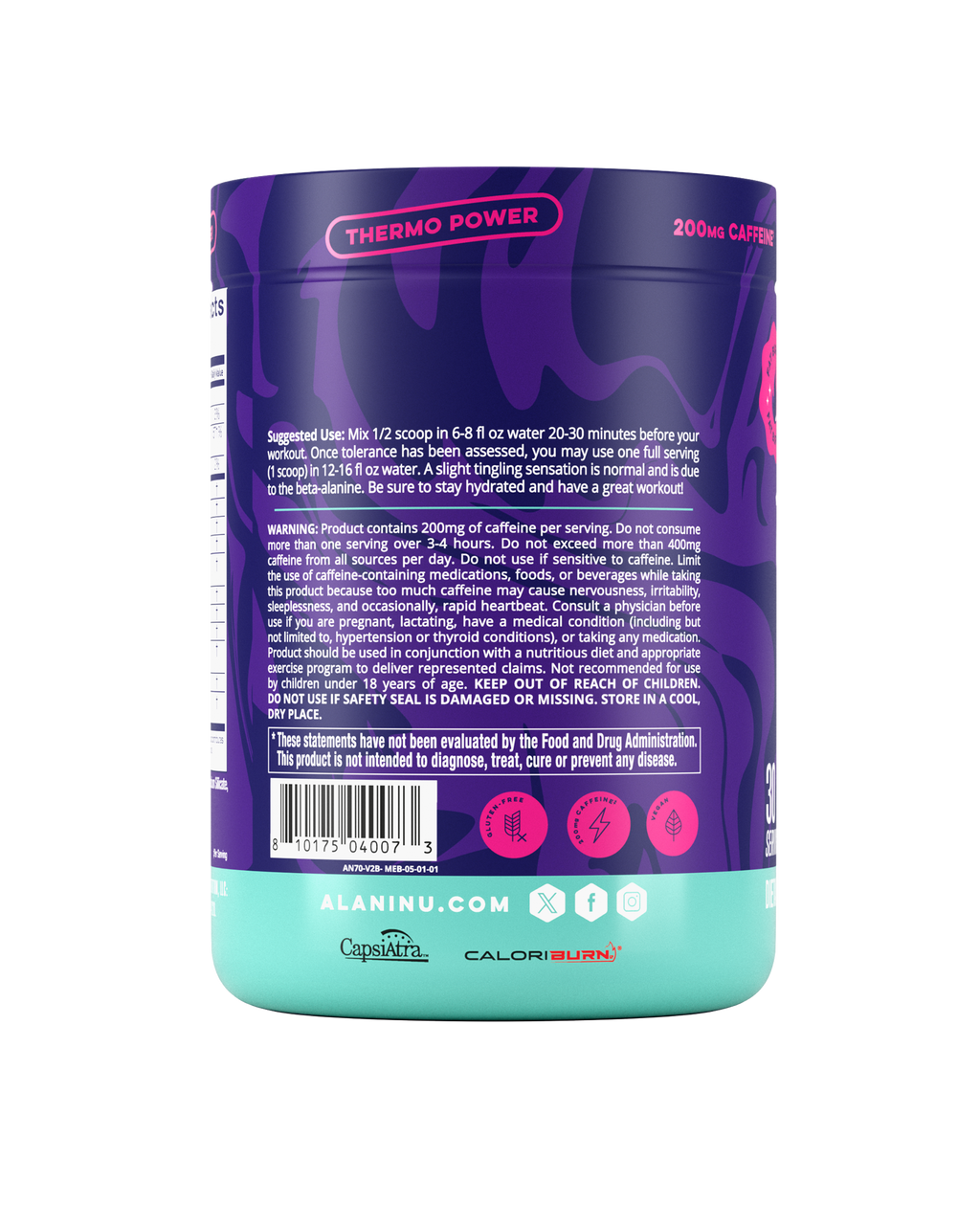 Alani Nu Pre-Workout+ Burn - Melonberry Blast C0 - image 3