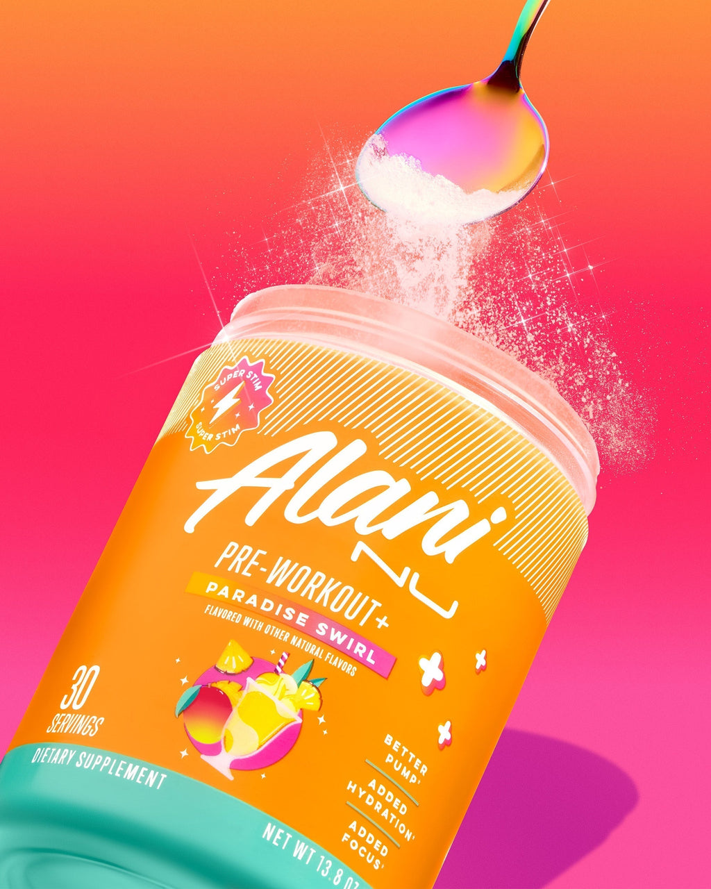 Alani Nu Pre-Workout+ - Paradise Swirl K5 - image 5
