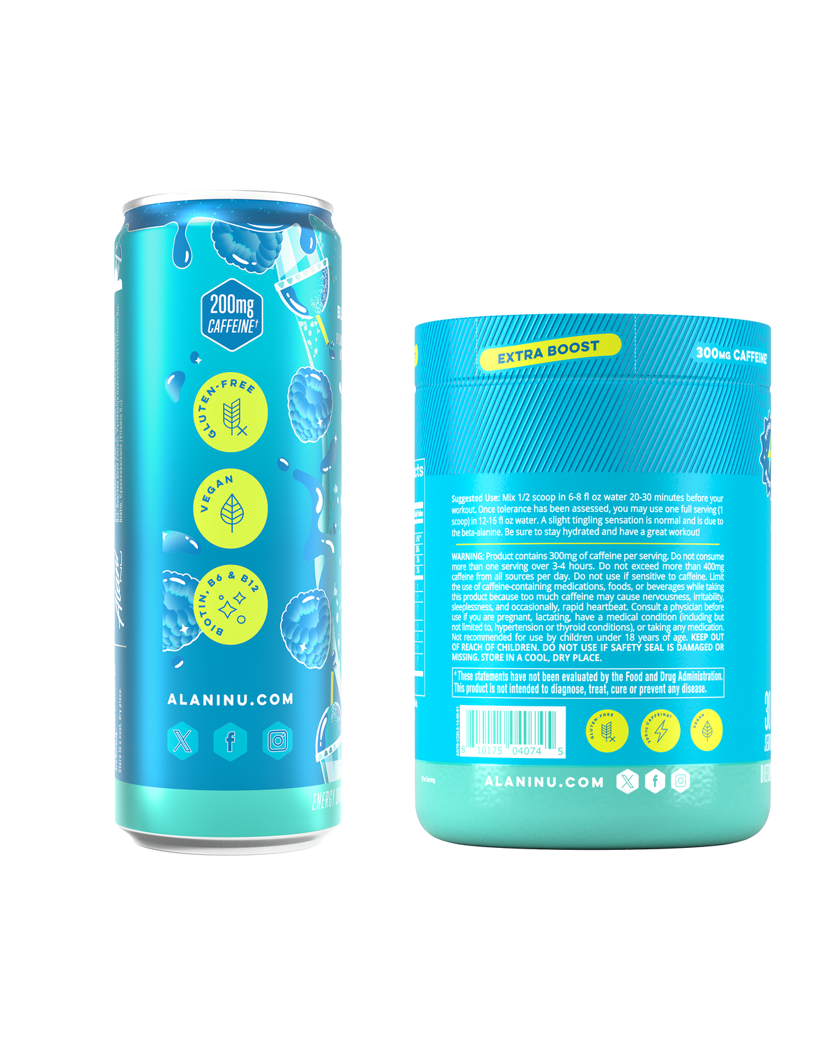 Alani Nu Energy Drink & Pre-Workout+ - Blue Slush U0 - image 2
