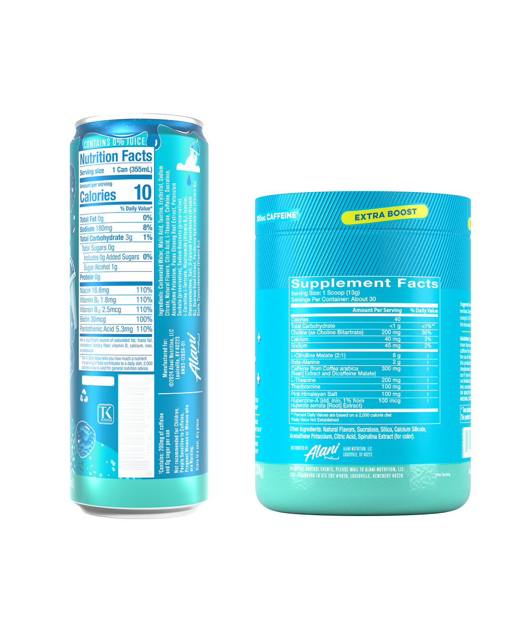 Alani Nu Energy Drink & Pre-Workout+ - Blue Slush U0 - image 3