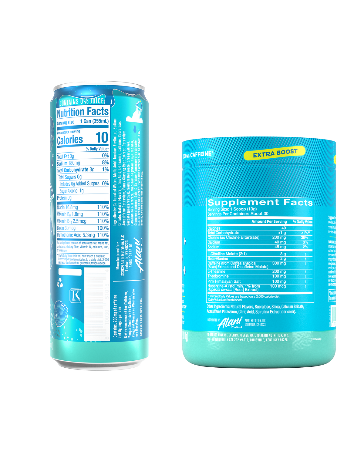 Alani Nu Energy Drink & Pre-Workout+ - Blue Slush U0 - image 3