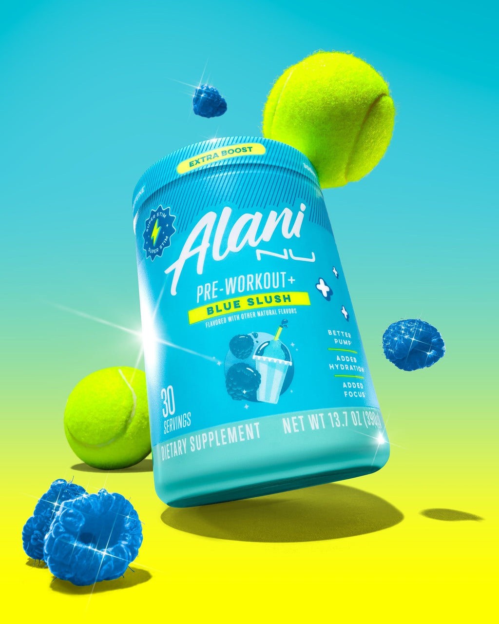 Alani Nu Energy Drink & Pre-Workout+ - Blue Slush U0 - image 5
