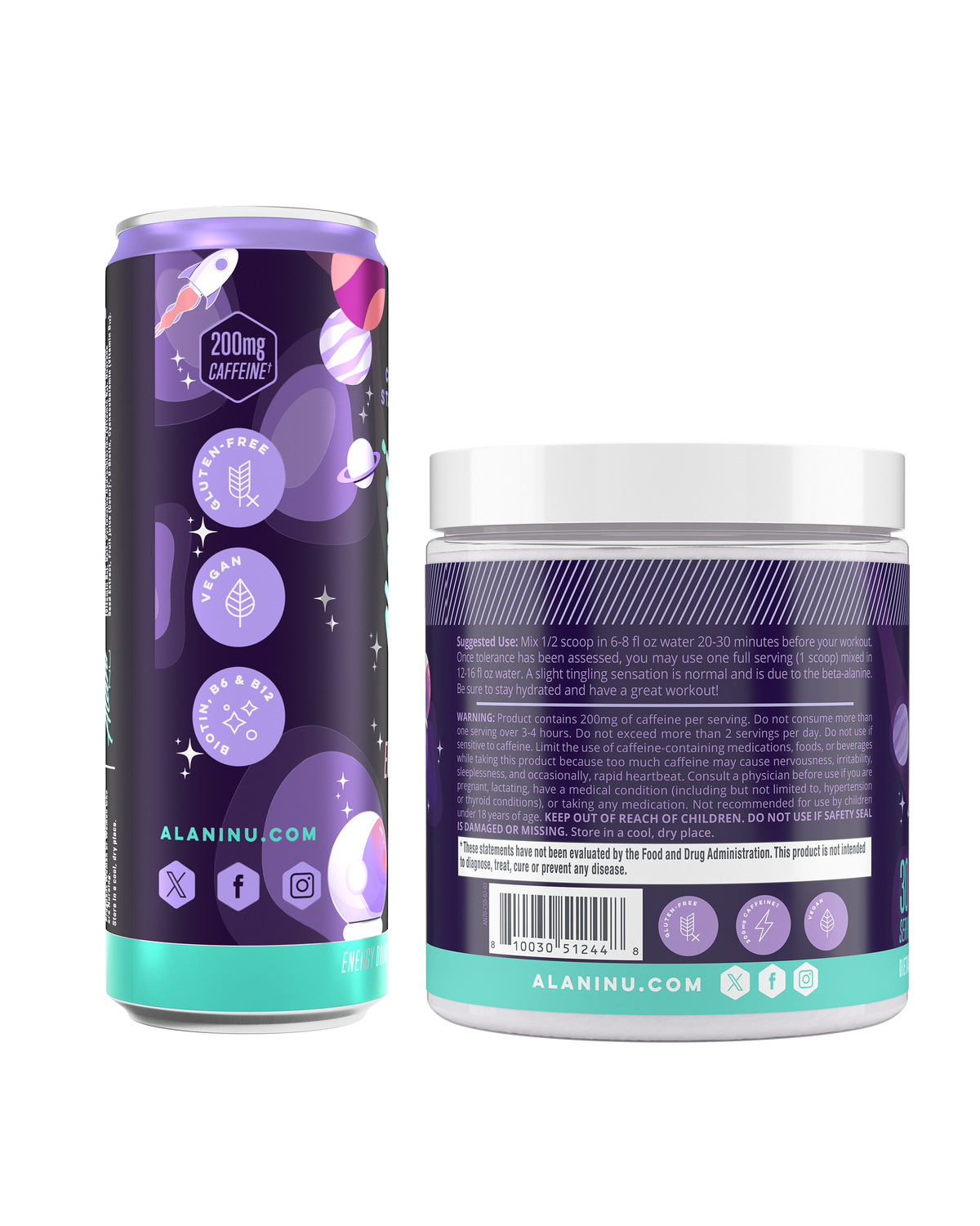 Alani Nu Energy Drink & Pre-Workout - Cosmic Stardust J2 - image 3