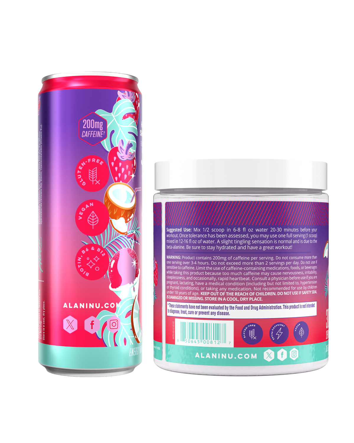 Alani Nu Energy Drink & Pre-Workout - Hawaiian Shaved Ice U1 - image 2