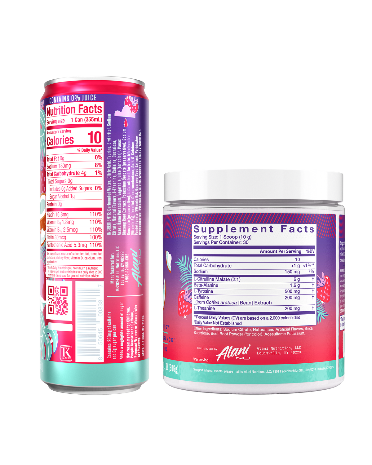 Alani Nu Energy Drink & Pre-Workout - Hawaiian Shaved Ice U1 - image 3