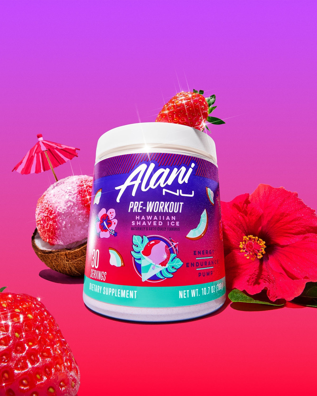 Alani Nu Energy Drink & Pre-Workout - Hawaiian Shaved Ice U1 - image 5