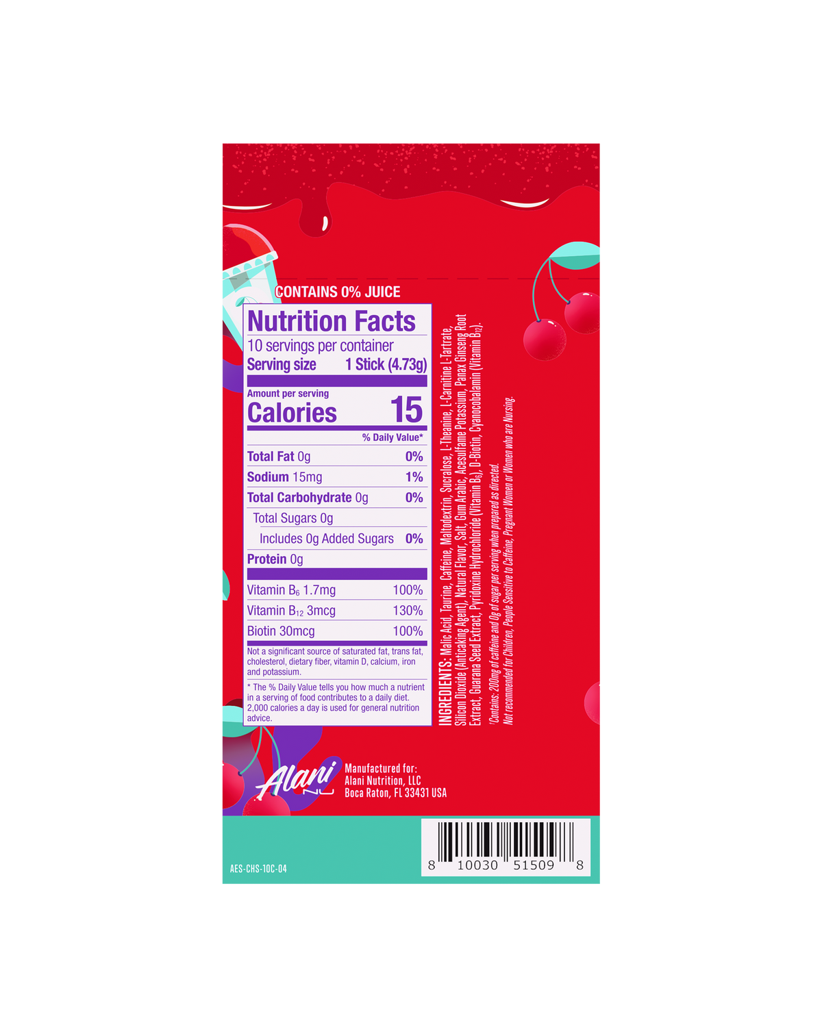 Alani Nu Energy Sticks - Cherry Slush I5 - image 3