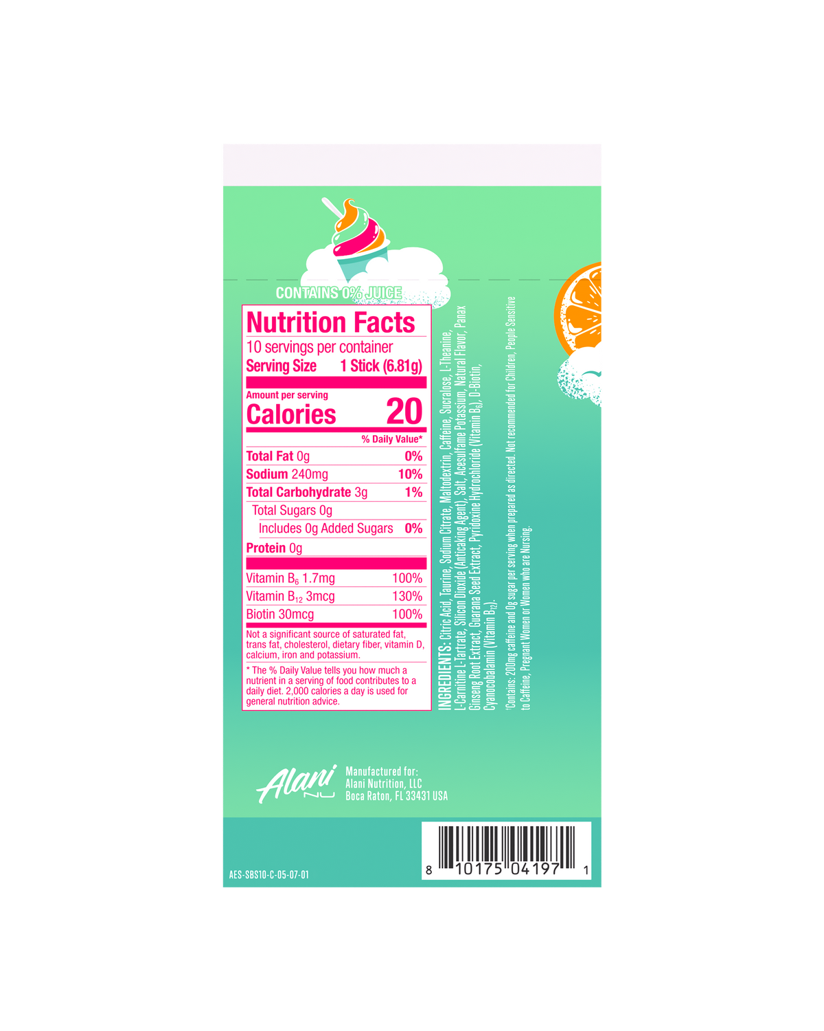 Alani Nu Energy Sticks - Sherbet Swirl R3 - image 3
