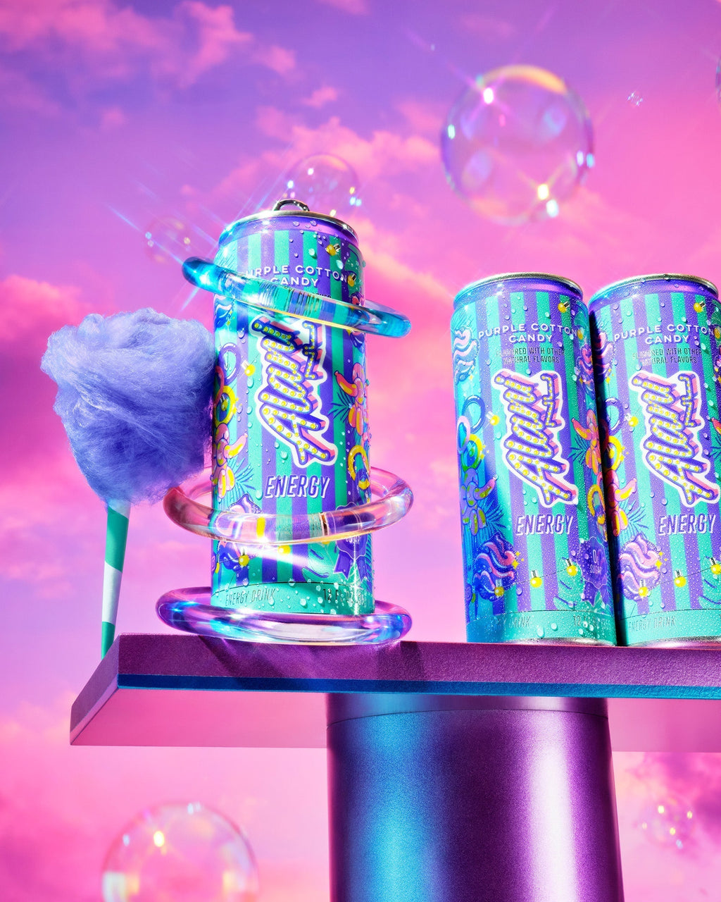 Alani Nu Energy Drink - Purple Cotton Candy W3 - image 5