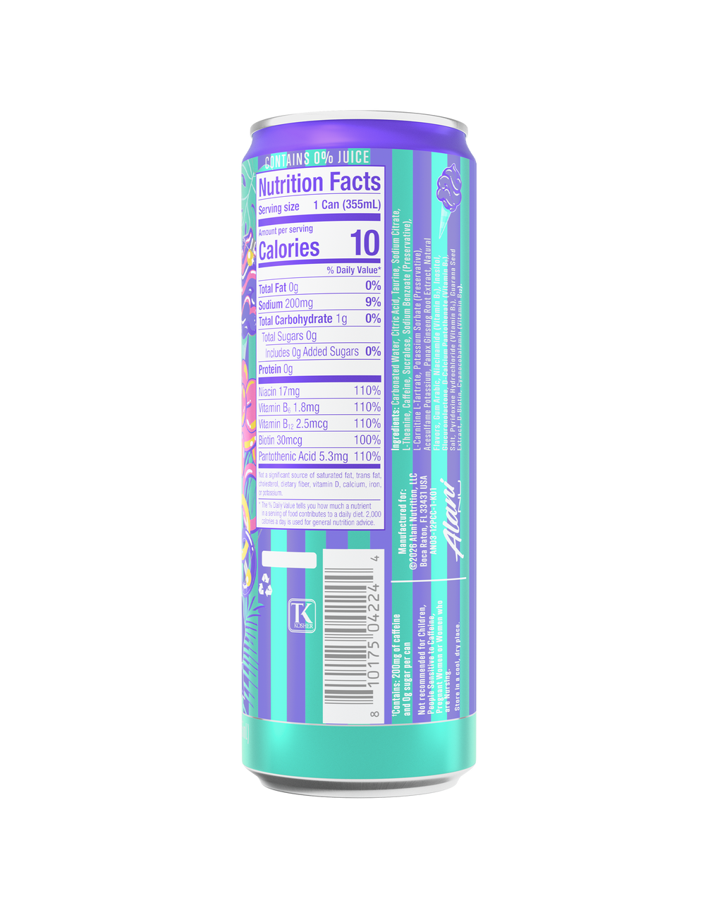Alani Nu Energy Drink - Purple Cotton Candy W3 - image 3